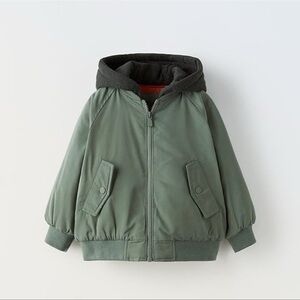 12-18M ZARA Kids Bomber Jacket with Hoodie